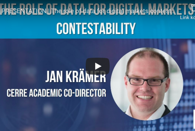CERRE 09.09.2020: The role of data for digital markets contestability