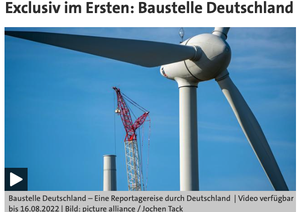 ARD Doku 16.08.2021: Baustelle Deutschland