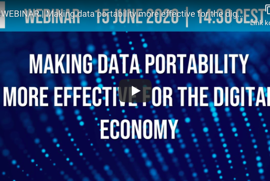 CERRE 15.06.2020: Making data portability more effective for the digital economy