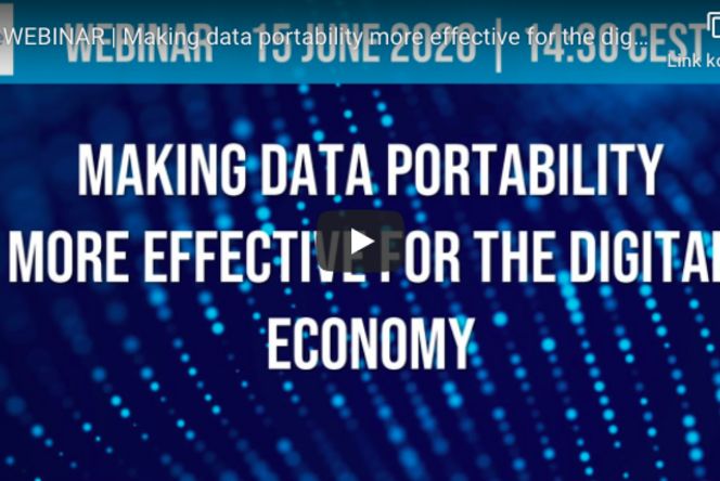CERRE 15.06.2020: Making data portability more effective for ...
