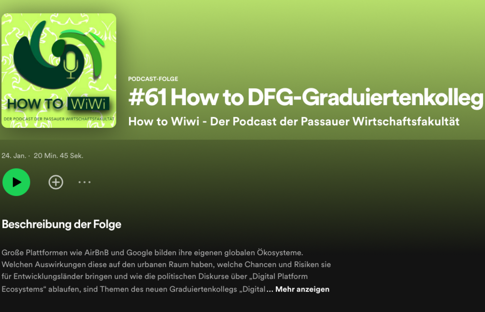Podcast How to WiWi: #61 How to DFG-Graduiertenkolleg