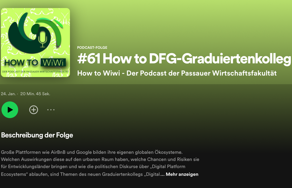 Podcast How to WiWi: #61 How to DFG-Graduiertenkolleg